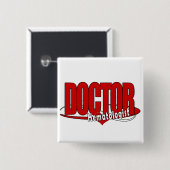 LOGO BIG RED DOCTOR Hematologist Vierkante Button 5,1 Cm (Voorkant /achterkant)
