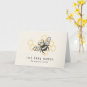 Logo bijen Robuuselijke Honeybee Cliënt Hartelijk Kaart (Gele Bloem)