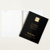 Logo black gold motivational quote business 2026 planner (Display)