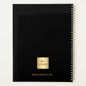 Logo black gold motivational quote business 2026 planner (Achterkant)
