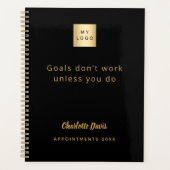 Logo black gold motivational quote business 2026 planner (Voorkant)