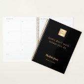 Logo black gold motivational quote business planner (Display)