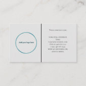 Logo Black White Grey Minimal Professional Contactkaartje (Voorkant)