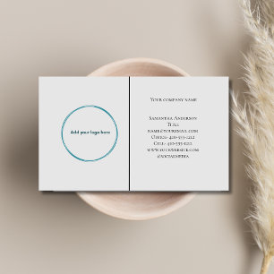 Logo Black White Grey Minimal Professional Contactkaartje