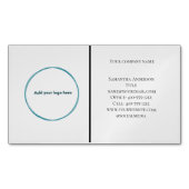 Logo Black White Grey Minimal Professional Magnetisch Visitekaartje (Voorkant)