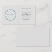 Logo Black White Grey Minimal Professional Visitekaartje (Voorkant / Achterkant)