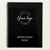 Logo Black White Zakelijk Aangepast Afspraakboek Planner (Voorkant)