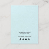 Logo blauw leder voor ketting en katten visitekaartje (Achterkant)