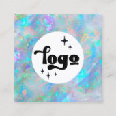 logo blauw opal vierkant visitekaartje (Voorkant)