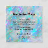 logo blauw opal vierkant visitekaartje (Achterkant)