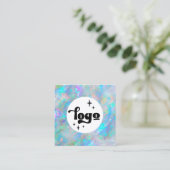 logo blauw opal vierkant visitekaartje (Staand voorkant)