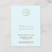 Logo blauw Visitekaartje met Ketting weergeven (Achterkant)