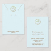 Logo blauw Visitekaartje met Ketting weergeven (Voorkant / Achterkant)