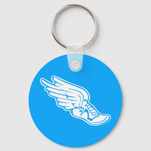 Logo blauw volgen sleutelhanger (Voorkant)