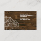 Logo | Blauwdrukken | Hout Visitekaartje (Achterkant)