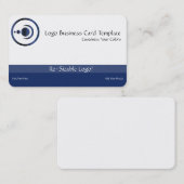 Logo Blauwe halve maan en planeten Visitekaartje (Voorkant / Achterkant)