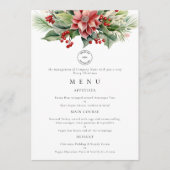 Logo Bloemen Zakelijk Kerstfeest Menu Kaart (Voorkant)