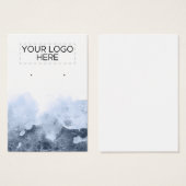 Logo Blue Abstract Ombre Waterverf Earning Card Visitekaartje (Voorkant /achterkant)