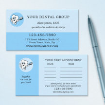 Logo Blue Dentist Appointment Visitekaartje