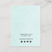 Logo Blue Linen, ketting and Stud Earring Holder Visitekaartje (Achterkant)