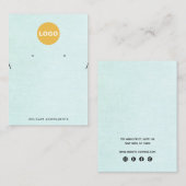 Logo Blue Linen, ketting and Stud Earring Holder Visitekaartje (Voorkant / Achterkant)