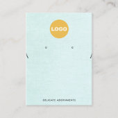 Logo Blue Linen, ketting and Stud Earring Holder Visitekaartje (Voorkant)