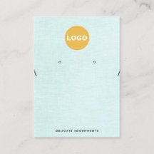 Logo Blue Linen, ketting and Stud Earring Holder