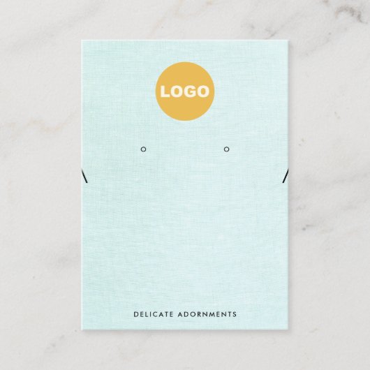 Logo Blue Linen, ketting and Stud Earring Holder Visitekaartje (Voorkant)