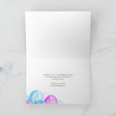 Logo Blue Paarse Ballonnen Corporate Happy Birthda Kaart (Binnen)