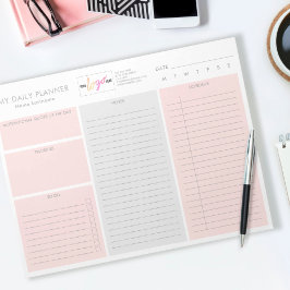 Logo Blush Pink Modern niet-gedateerde dagelijkse  Notitieblok
