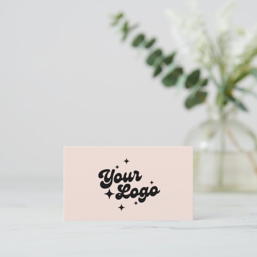 Logo Blush Pink Visitekaartje (Staand voorkant)