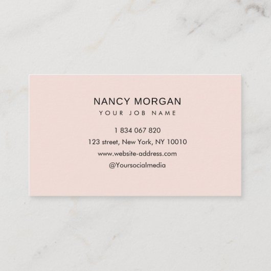 Logo Blush Pink Visitekaartje (Achterkant)