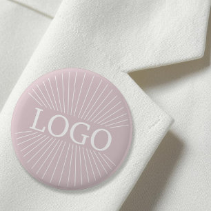 LOGO Blush Roze Bedrijfs branding  Ronde Button 5,7 Cm