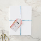 Logo Blush Roze Goud Agate typografie haar make-up Cadeaulabel (Met Touw)