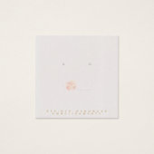 Logo Blush Waterverf Floral Earring Display Card Vierkante Visitekaartjes (Voorkant)