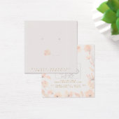 Logo Blush Waterverf Floral Earring Display Card Vierkante Visitekaartjes (Bureau)