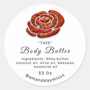 Logo Body Oil Balm Cosmetics Online Shop Dankuwel Ronde Sticker