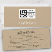 Logo Boho Beige Script Modern Cadeaubon