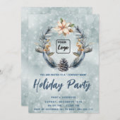 Logo Boho Pijnboomkegel krans vakantiefeest bedrij Kaart (Voorkant / Achterkant)