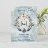 Logo Boho Pine kegel krans vakantie feest corporat Kaart (Staand voorkant)