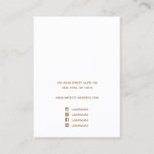 Logo Boho Terracotta Waterverf Earring Display Visitekaartje (Achterkant)