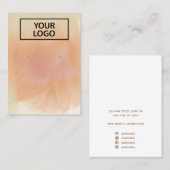 Logo Boho Terracotta Waterverf Earring Display Visitekaartje (Voorkant / Achterkant)