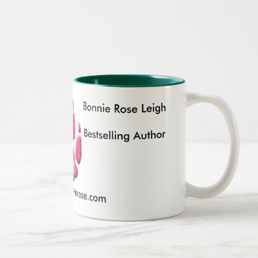 logo, Bonnie Roos LeighBestsell Author, ... Tweekleurige Koffiemok (Rechts)