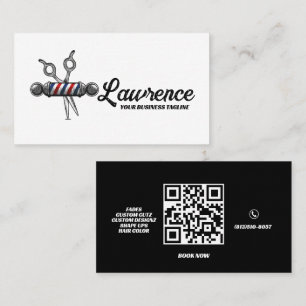 Logo bord voor herenkapper Professioneel Visitekaartje