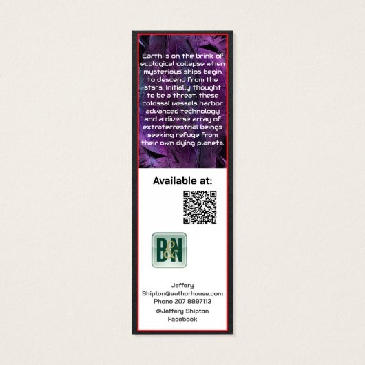 Logo Border White Auteur Promotie Swag Mini Visitekaartjes (Achterkant)