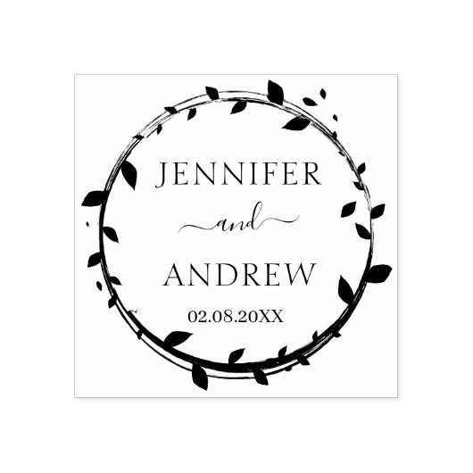 Logo botanische cirkel rubberen stempel (Afrduk)