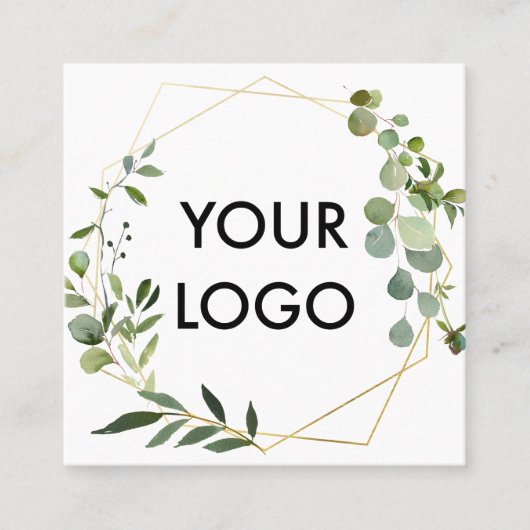 Logo Botanische groen Eucalyptusplein Vierkante Visitekaartje (Voorkant)