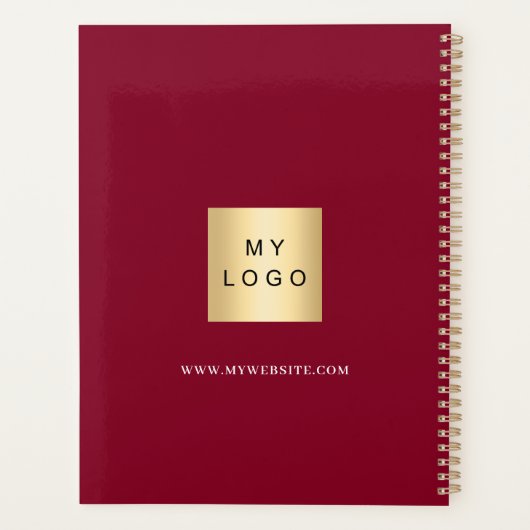 Logo Bourgondië Gold Monogram Business 2026 Planner (Achterkant)