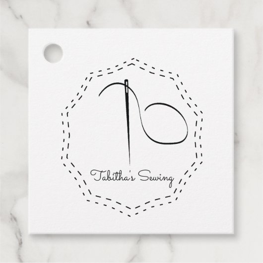 Logo Boutique Clothing Size Price Hang Label (Voorkant)