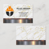 Logo bouwcarpentry | Marmer Visitekaartje (Voorkant / Achterkant)